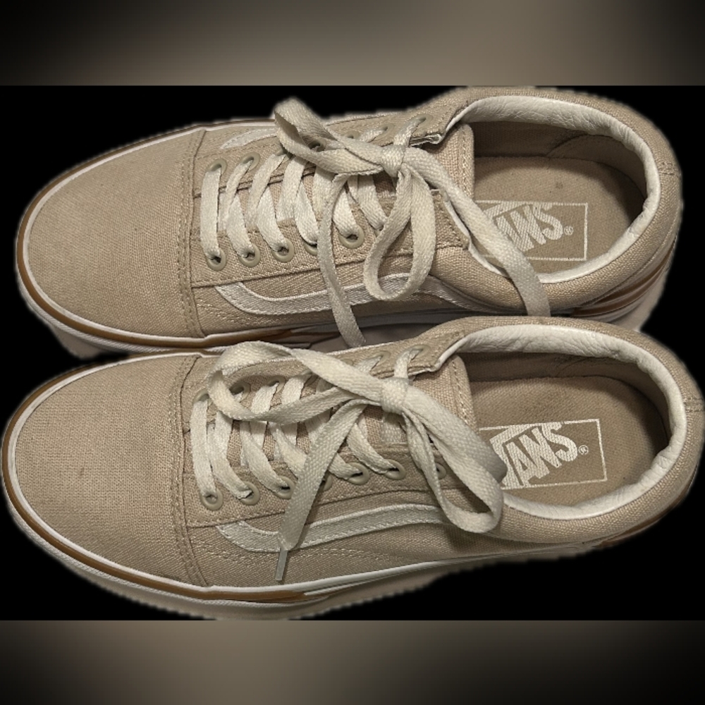 Vans Men's Beige Canvas Sneakers